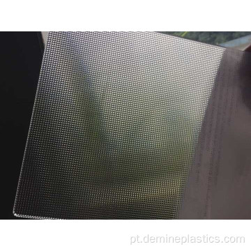 Folha de policarbonato transparente prismática de iluminação folha de plástico